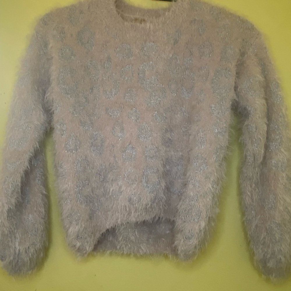 Furry Cheetah Print Sweater